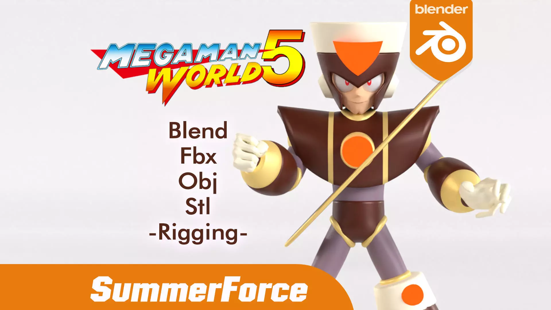 Saturn Mega Man V 3D model_0