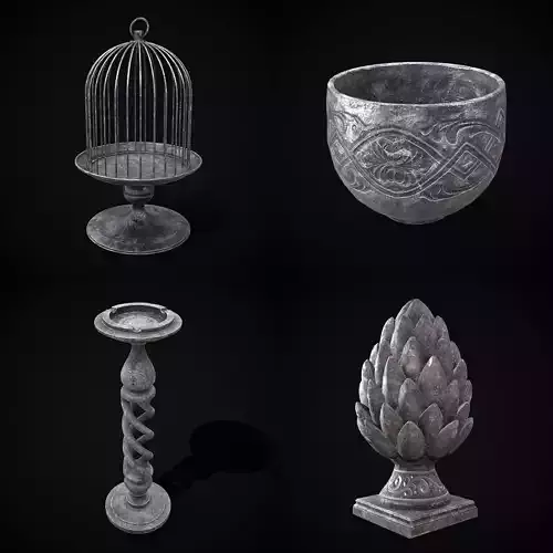 Medieval Prop Mix Forty One 3D Model Collection