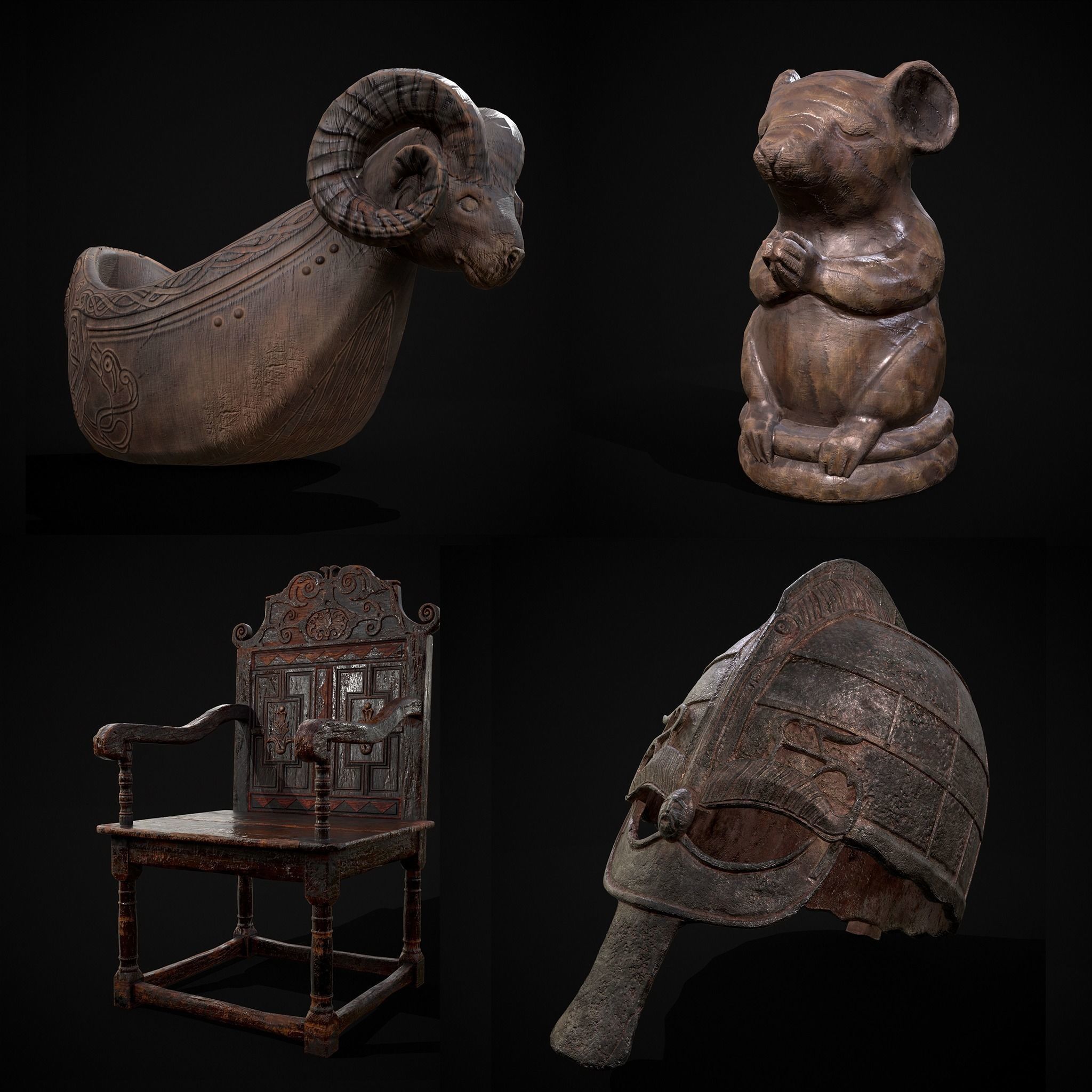 Medieval Prop Mix Forty Two  3D Model Collection_5