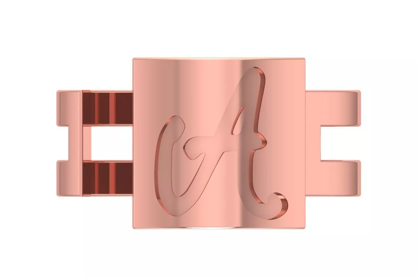 Initial A Alphabet Ring For Women Girls 3D print model_0