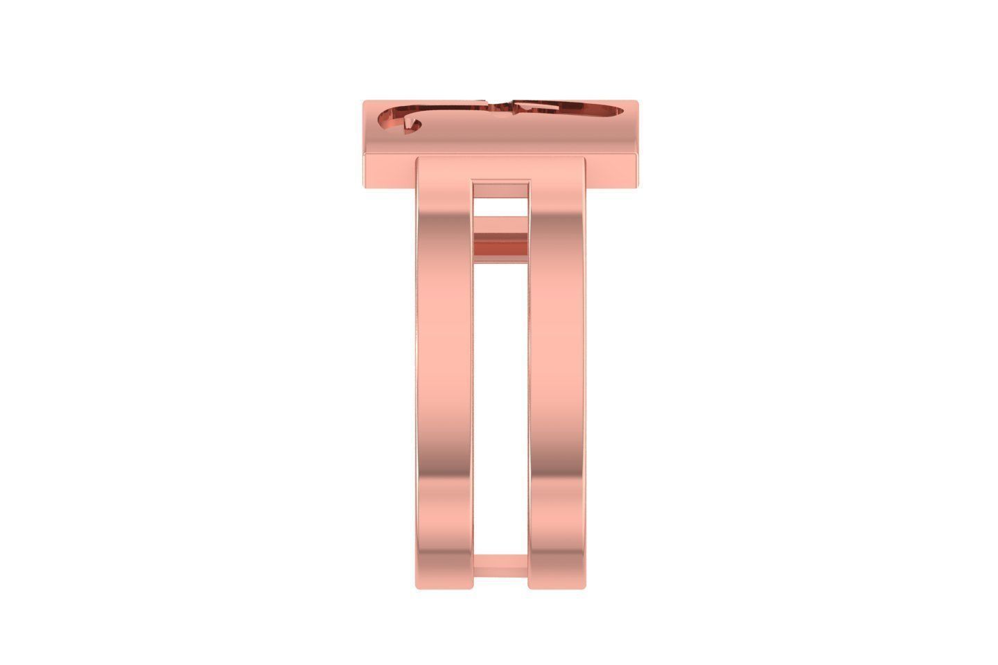 Initial A Alphabet Ring For Women Girls 3D print model_2