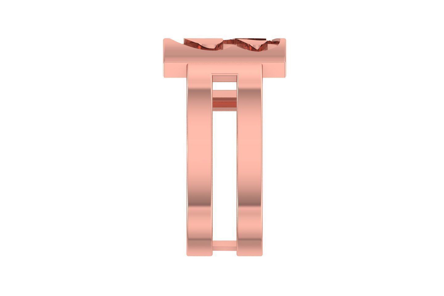 Initial B Alphabet Ring For Women Girls 3D print model_2