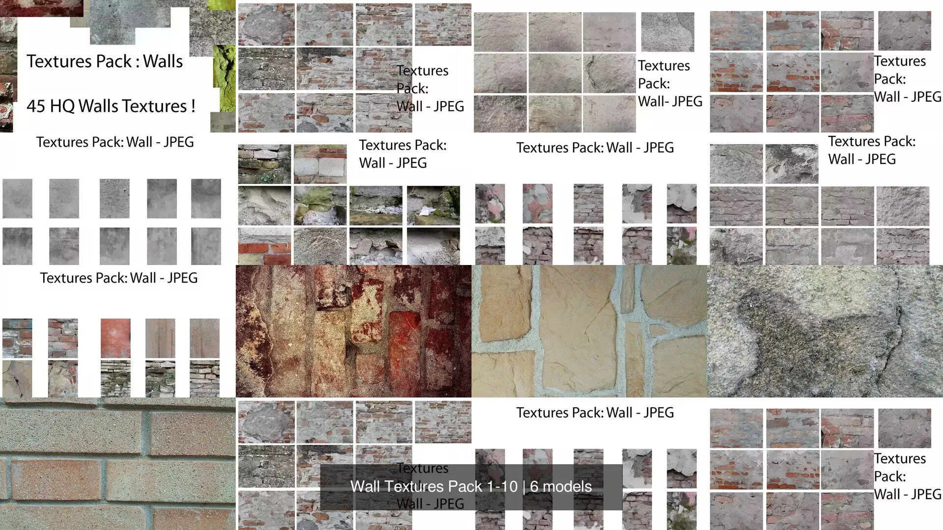 Wall Textures Pack 1-10 Texture