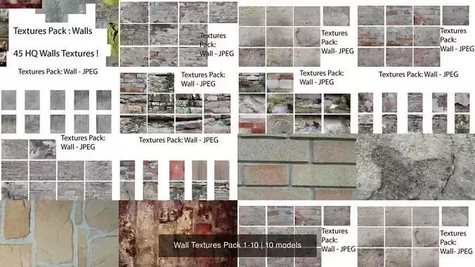 Wall Textures Pack 1-10