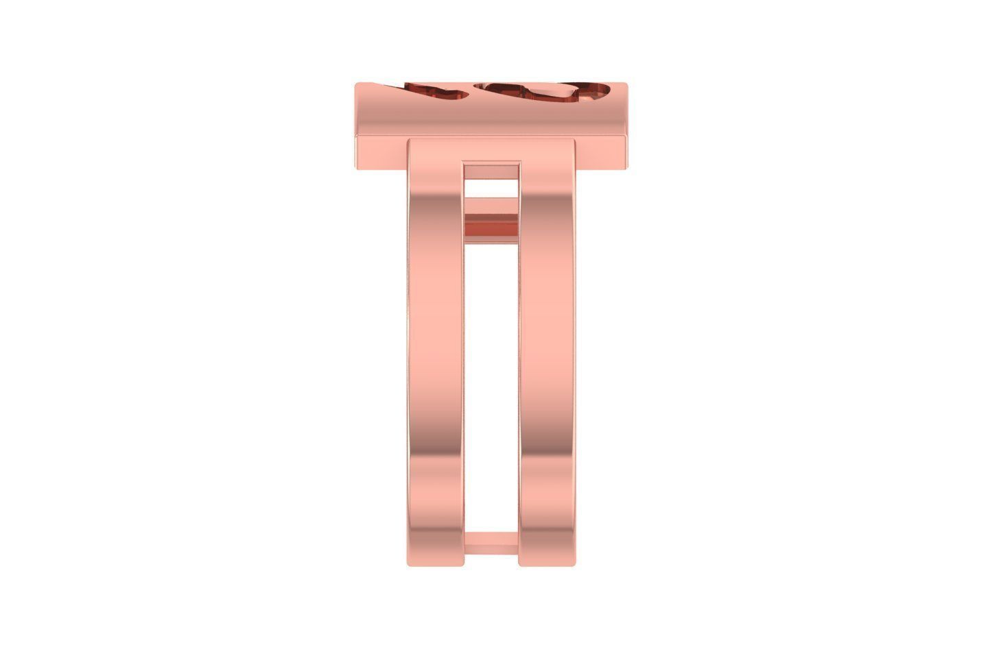 Initial C Alphabet Ring For Women Girls 3D print model_2