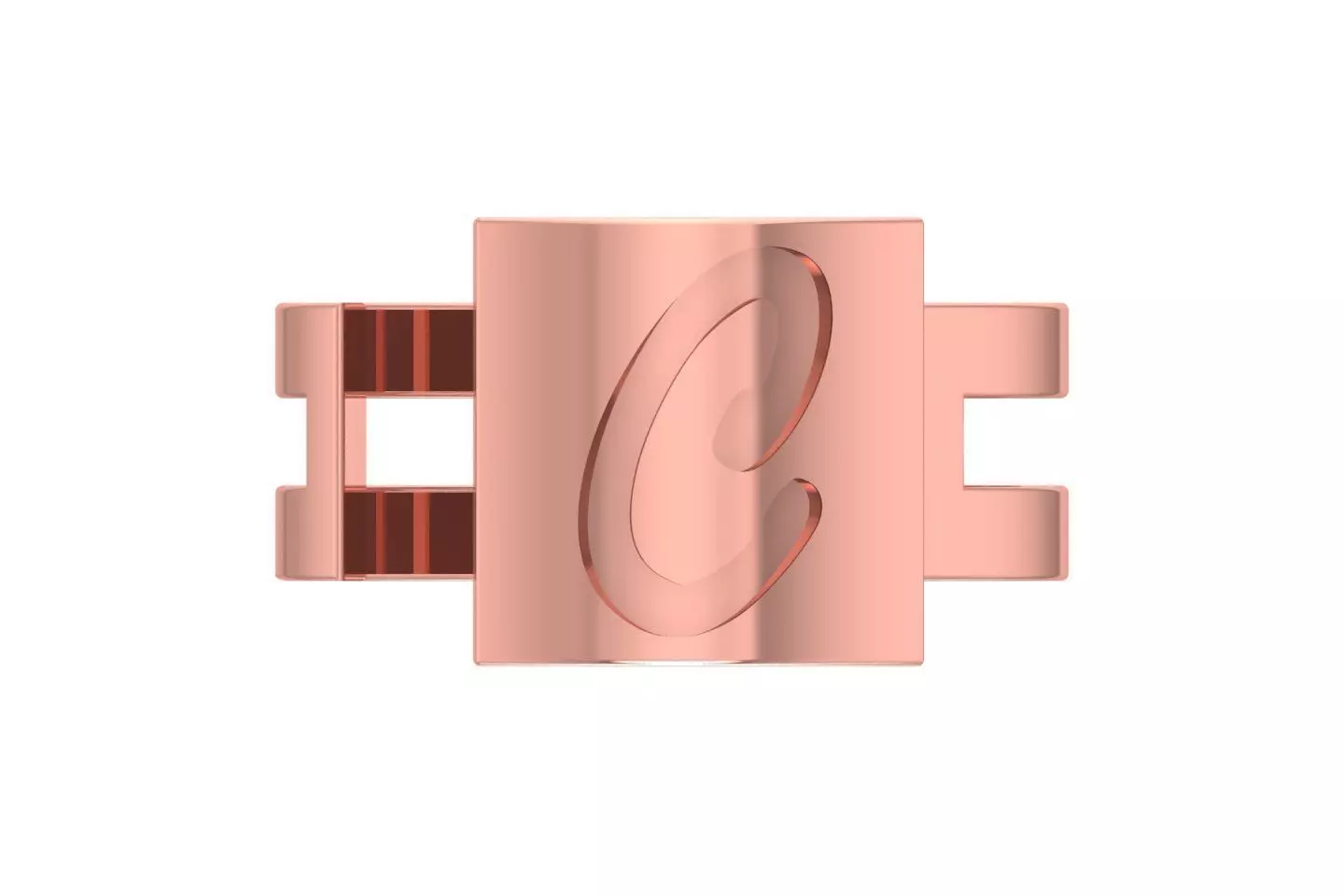 Initial C Alphabet Ring For Women Girls 3D print model_0