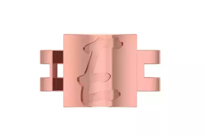 Initial E Alphabet Ring For Women Girls 3D print model