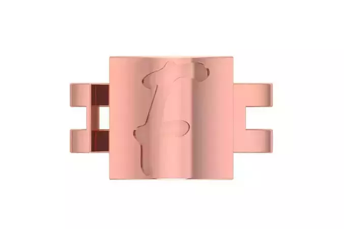 Initial F Alphabet Ring For Women Girls 3D print model