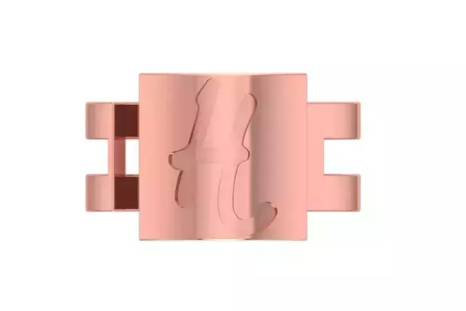 Initial H Alphabet Ring For Women Girls 3D print model
