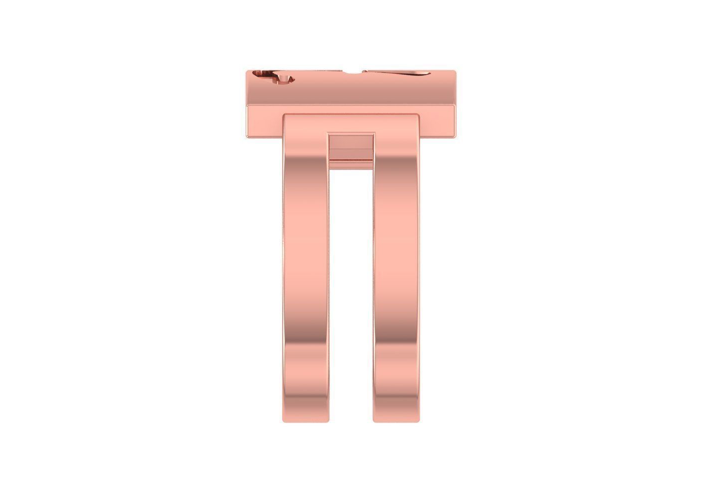 Initial H Alphabet Ring For Women Girls 3D print model_2