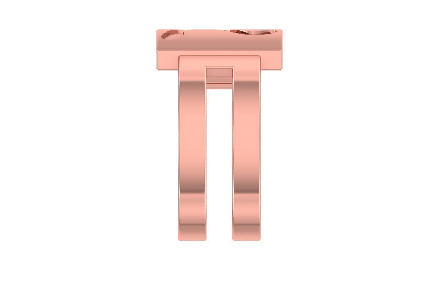 Initial K Alphabet Ring For Women Girls 3D print model_2