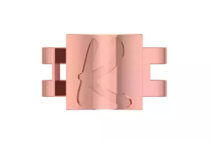 Initial K Alphabet Ring For Women Girls 3D print model