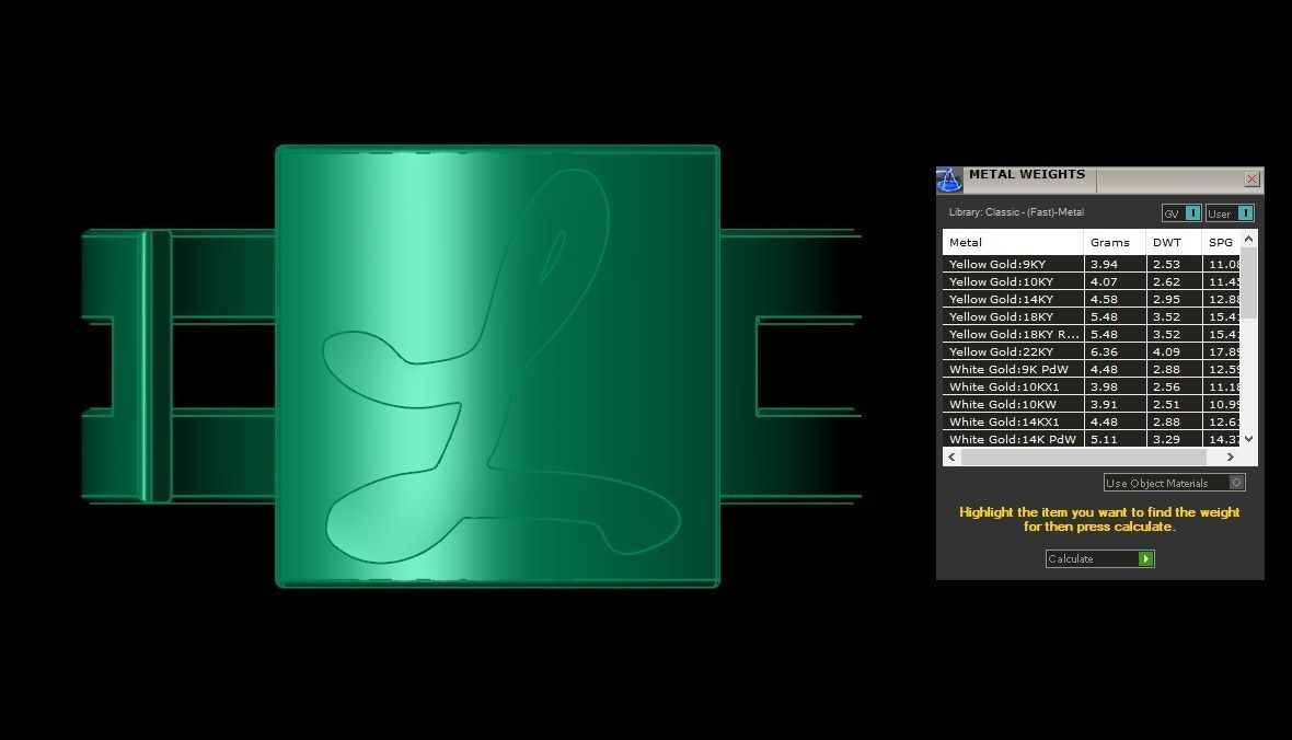Initial L Alphabet Ring For Women Girls 3D print model_3