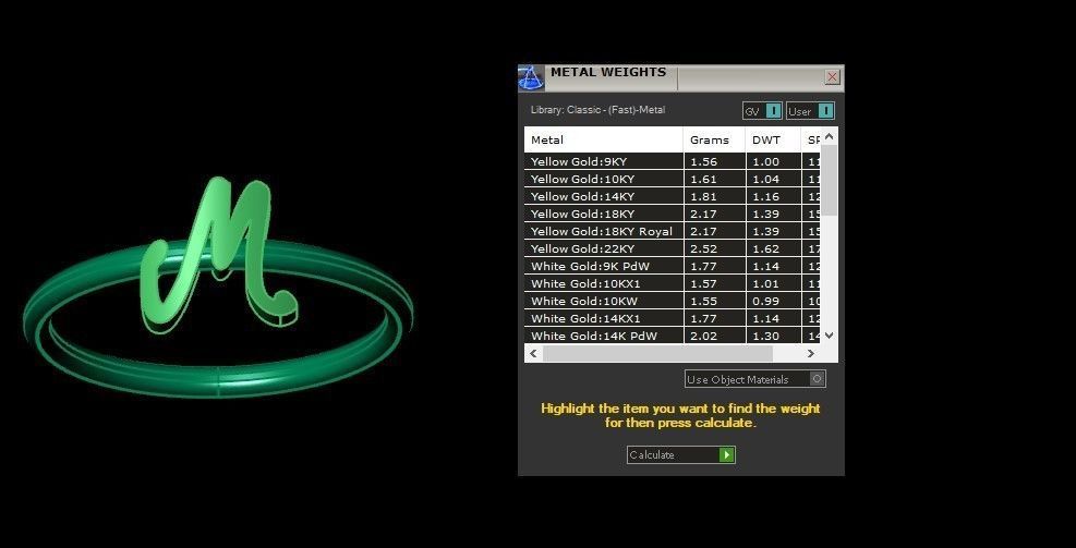 Initial M Alphabet Ring For Women Girls 3D print model_3