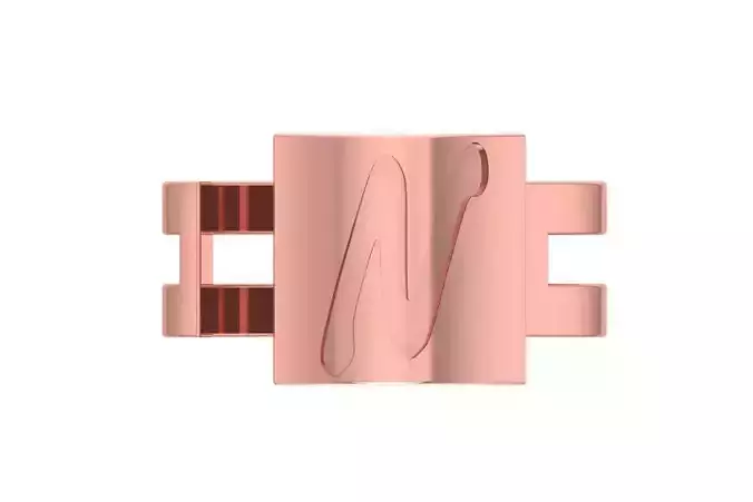 Initial N Alphabet Ring For Women Girls 3D print model