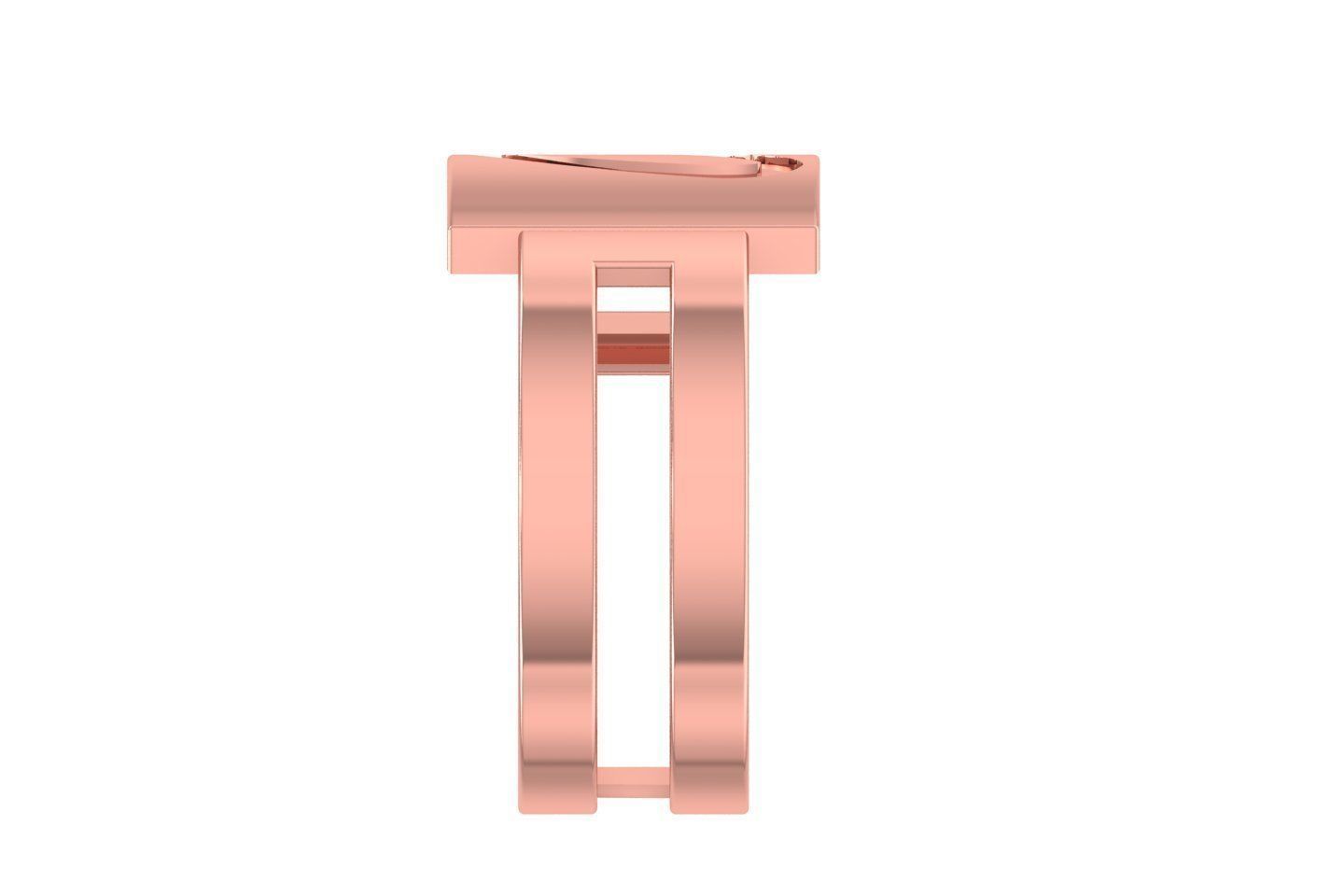 Initial O Alphabet Ring For Women Girls 3D print model_2