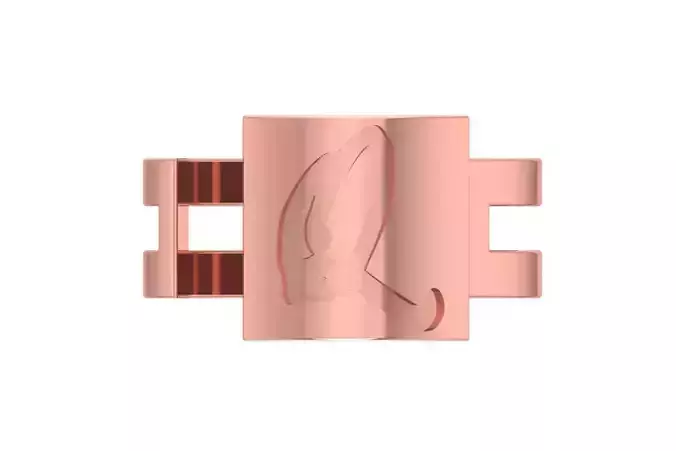 Initial Q Alphabet Ring For Women Girls 3D print model