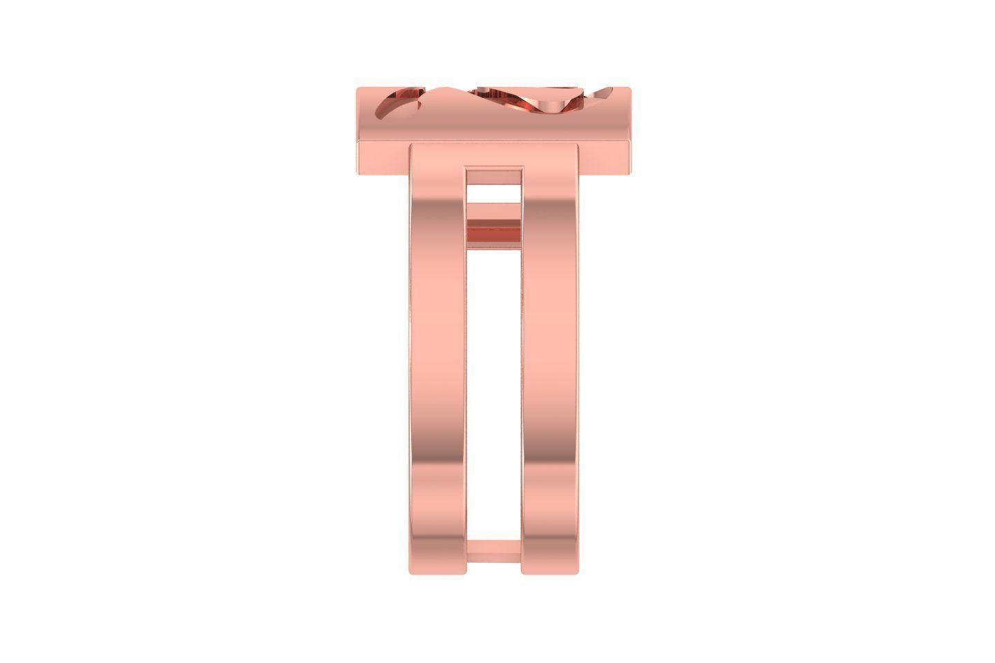 Initial R Alphabet Ring For Women Girls 3D print model_2