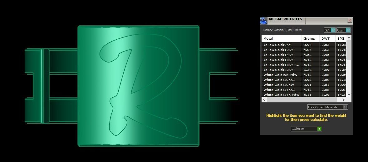 Initial R Alphabet Ring For Women Girls 3D print model_3