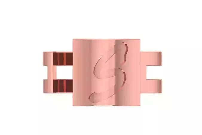 Initial S Alphabet Ring For Women Girls 3D print model