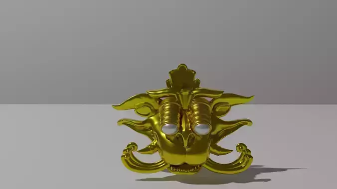 lion golden sculpture