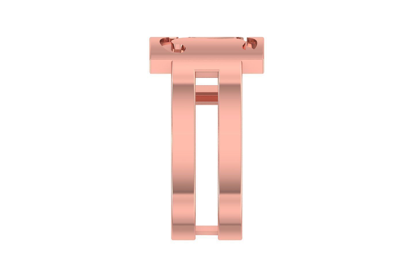Initial X Alphabet Ring For Women Girls 3D print model_2