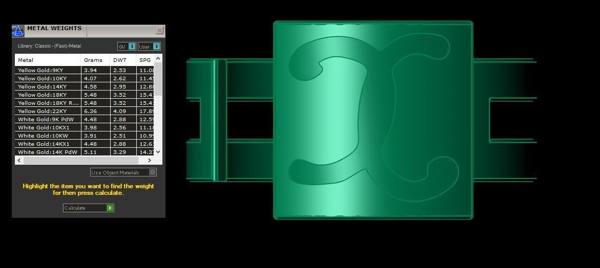 Initial X Alphabet Ring For Women Girls 3D print model_3