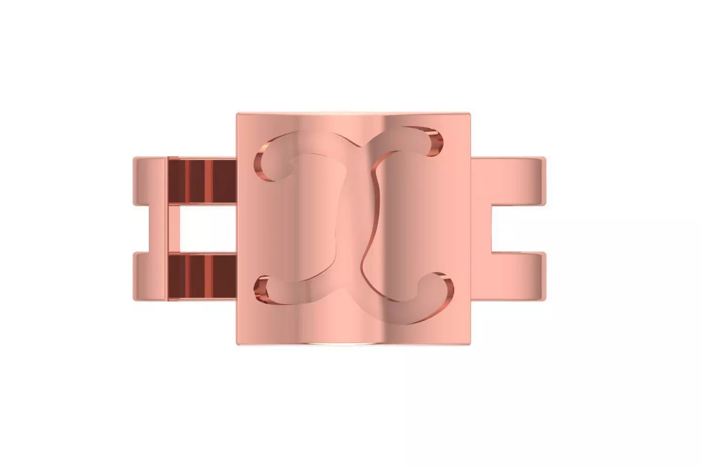 Initial X Alphabet Ring For Women Girls 3D print model_0