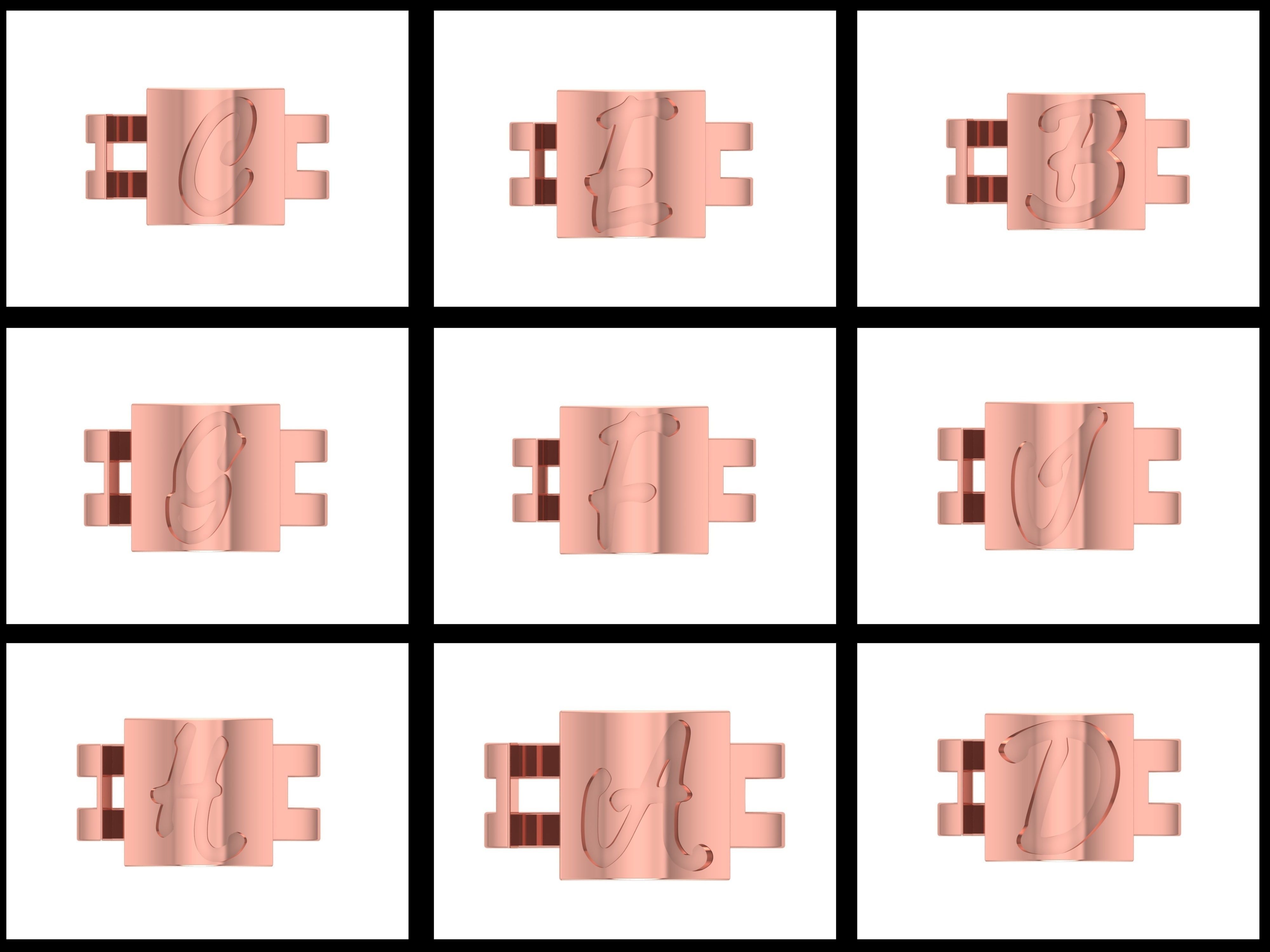 Initial A to Z Alphabet Ring For Women Girls Collection _1