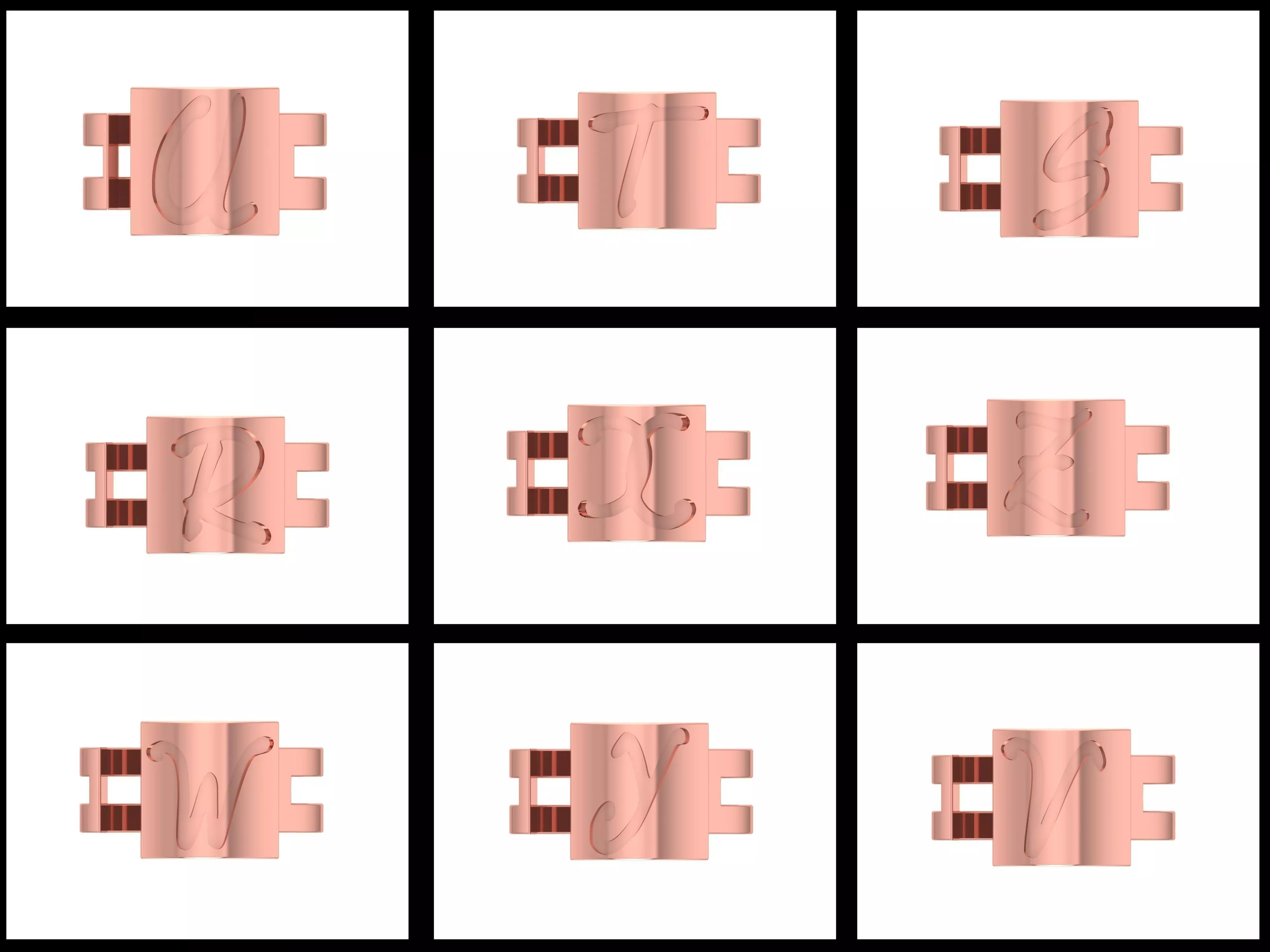 Initial A to Z Alphabet Ring For Women Girls Collection _0