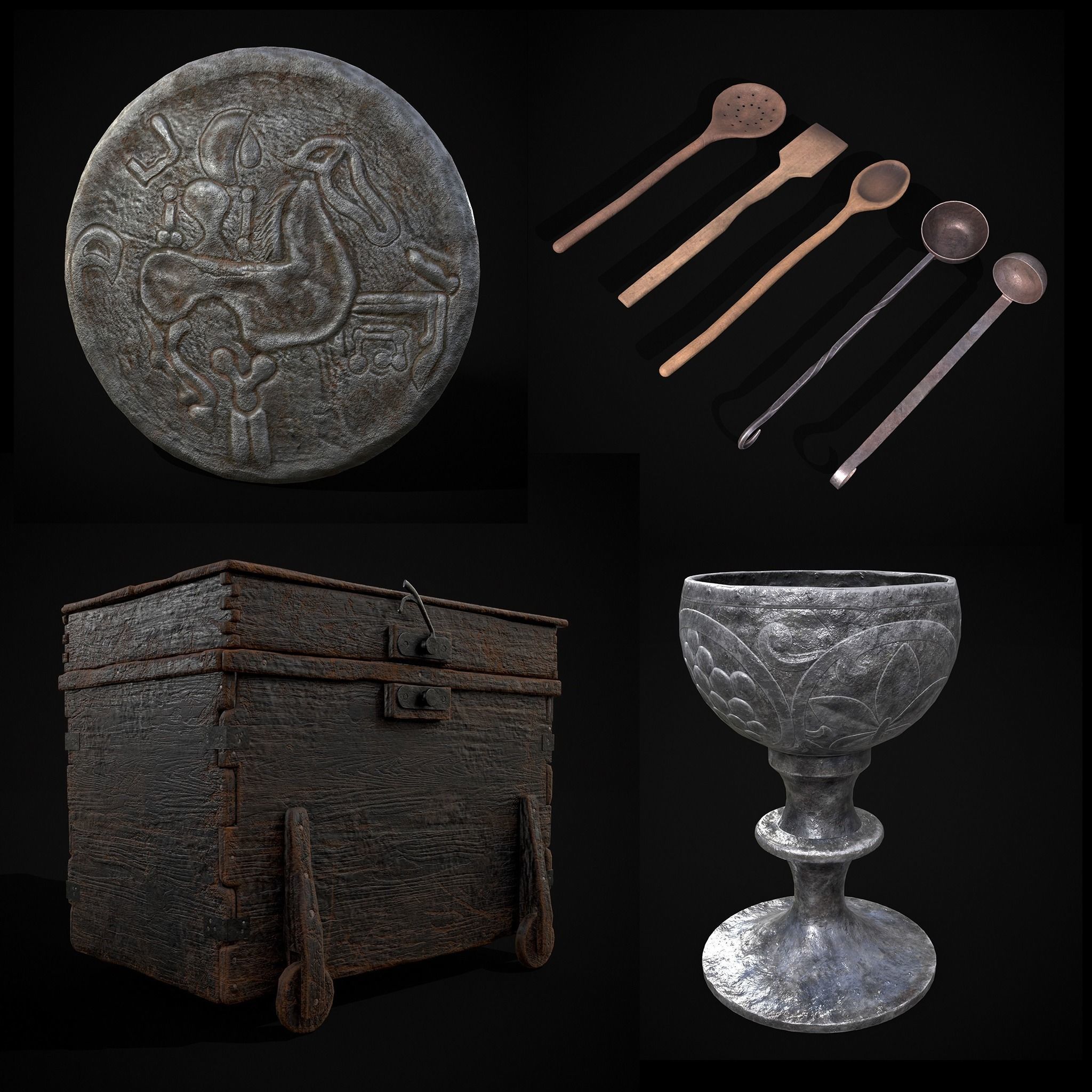 Medieval Prop Mix Forty Six 3D Model Collection_6