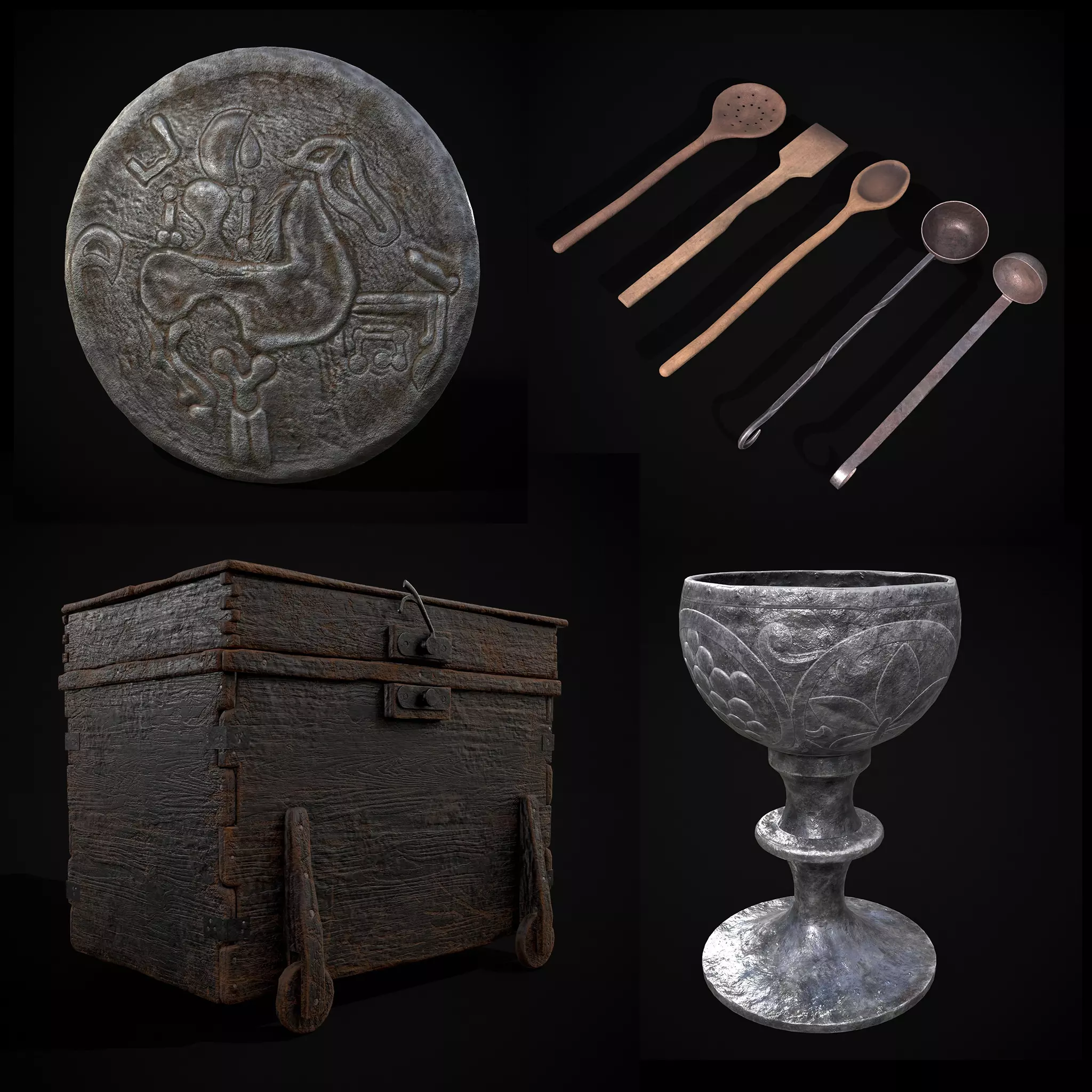 Medieval Prop Mix Forty Six 3D Model Collection_0
