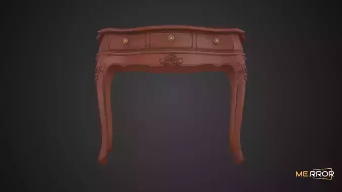 Game Ready Wood Desk Low-poly 3D model