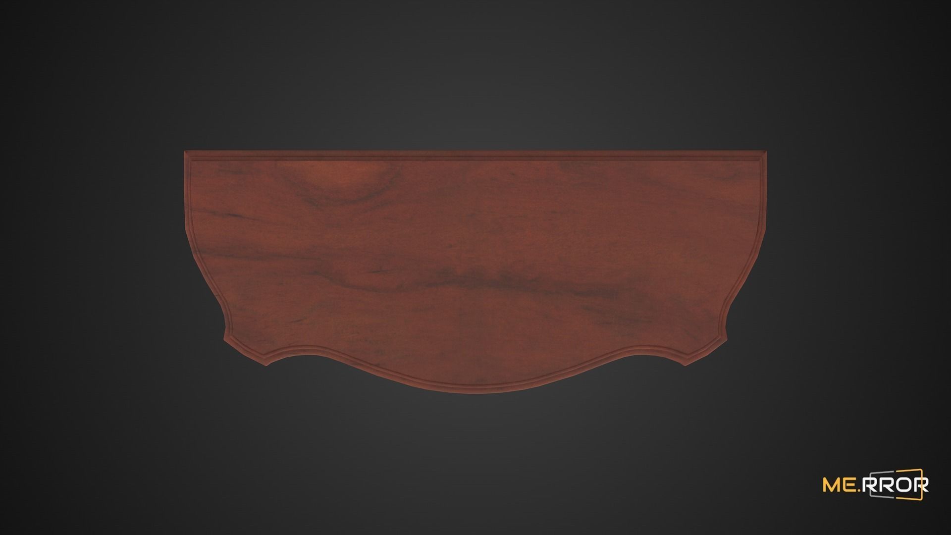 Game Ready Wood Desk Low-poly 3D model_8