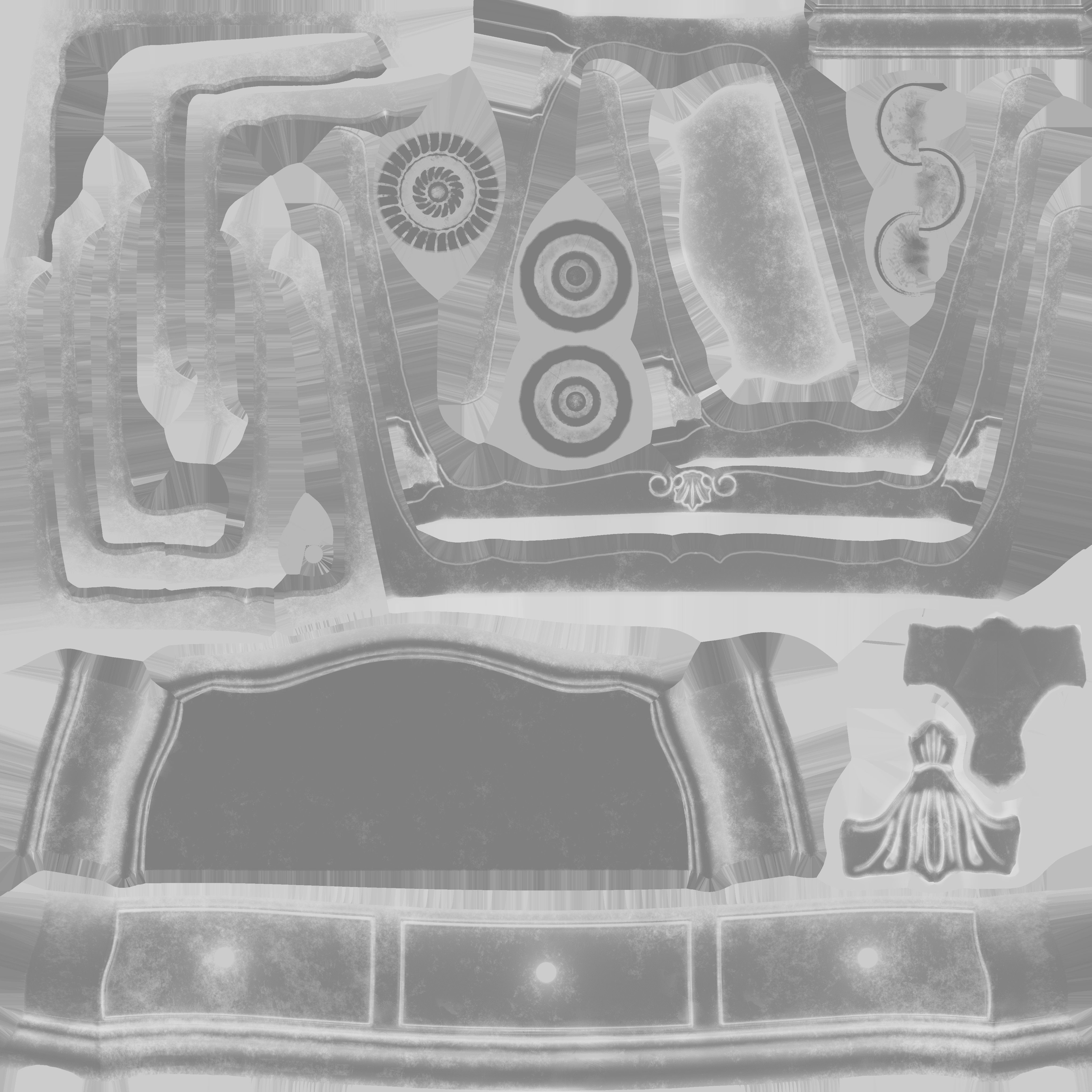 Game Ready Wood Desk Low-poly 3D model_16