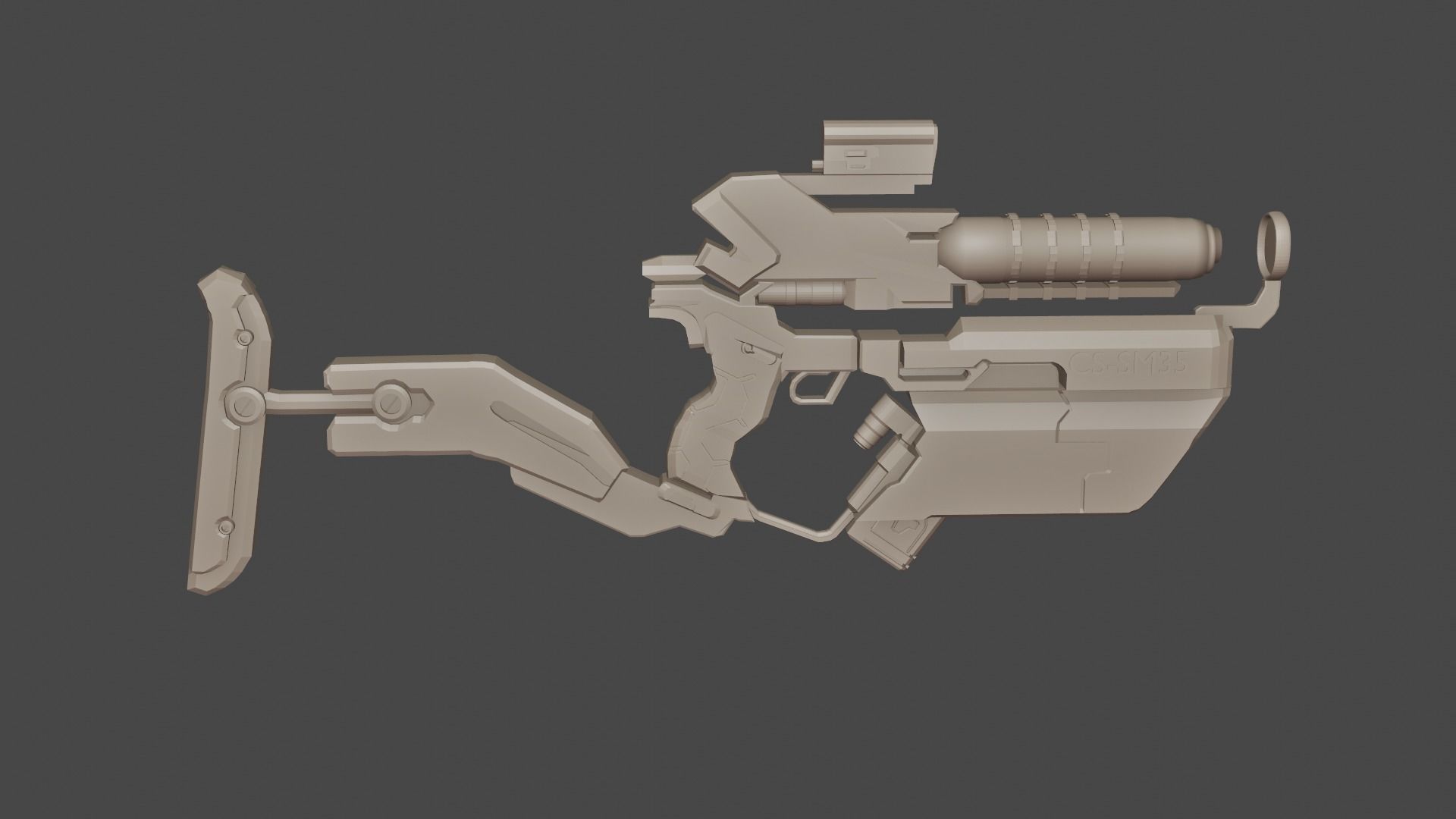sci- fi  gun 3D model_12