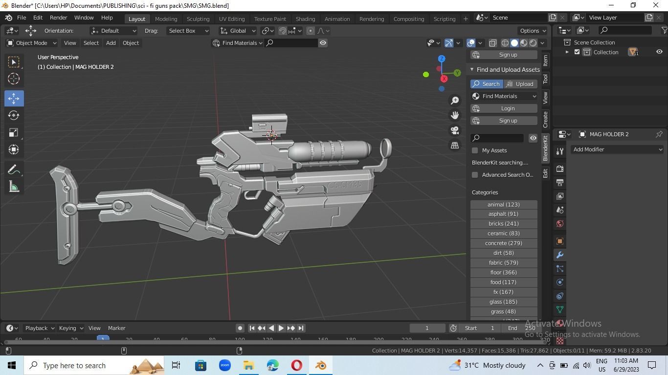sci- fi  gun 3D model_4