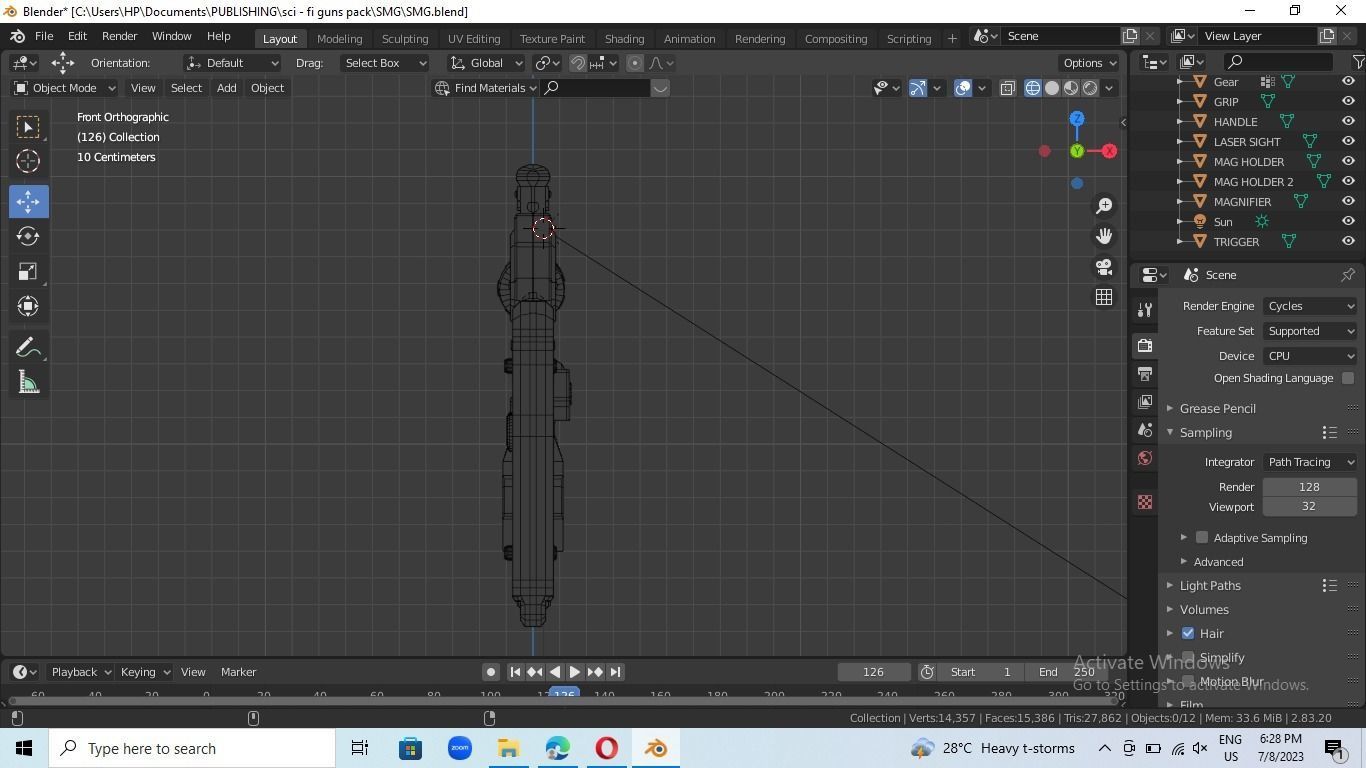 sci- fi  gun 3D model_7