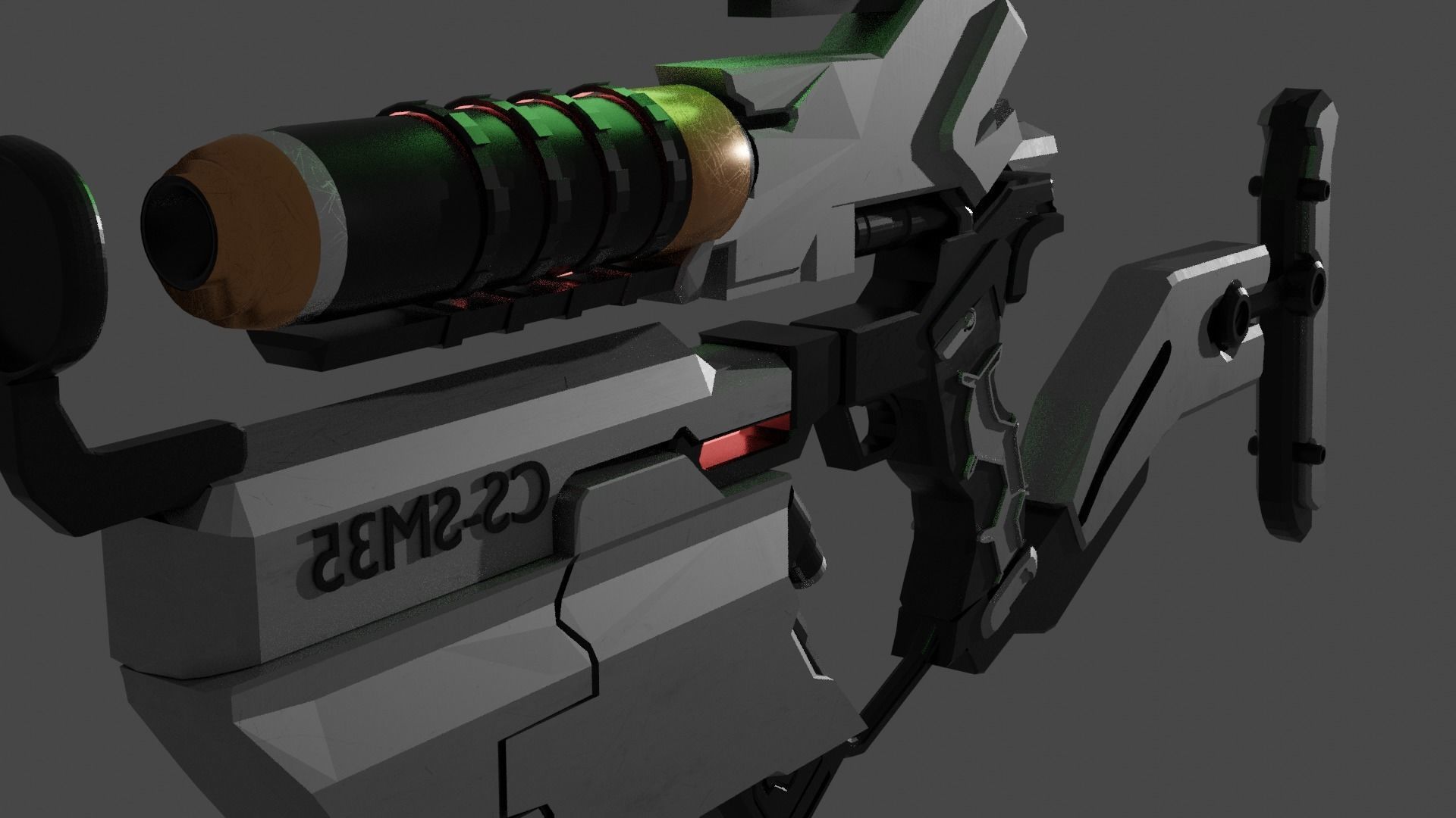 sci- fi  gun 3D model_1