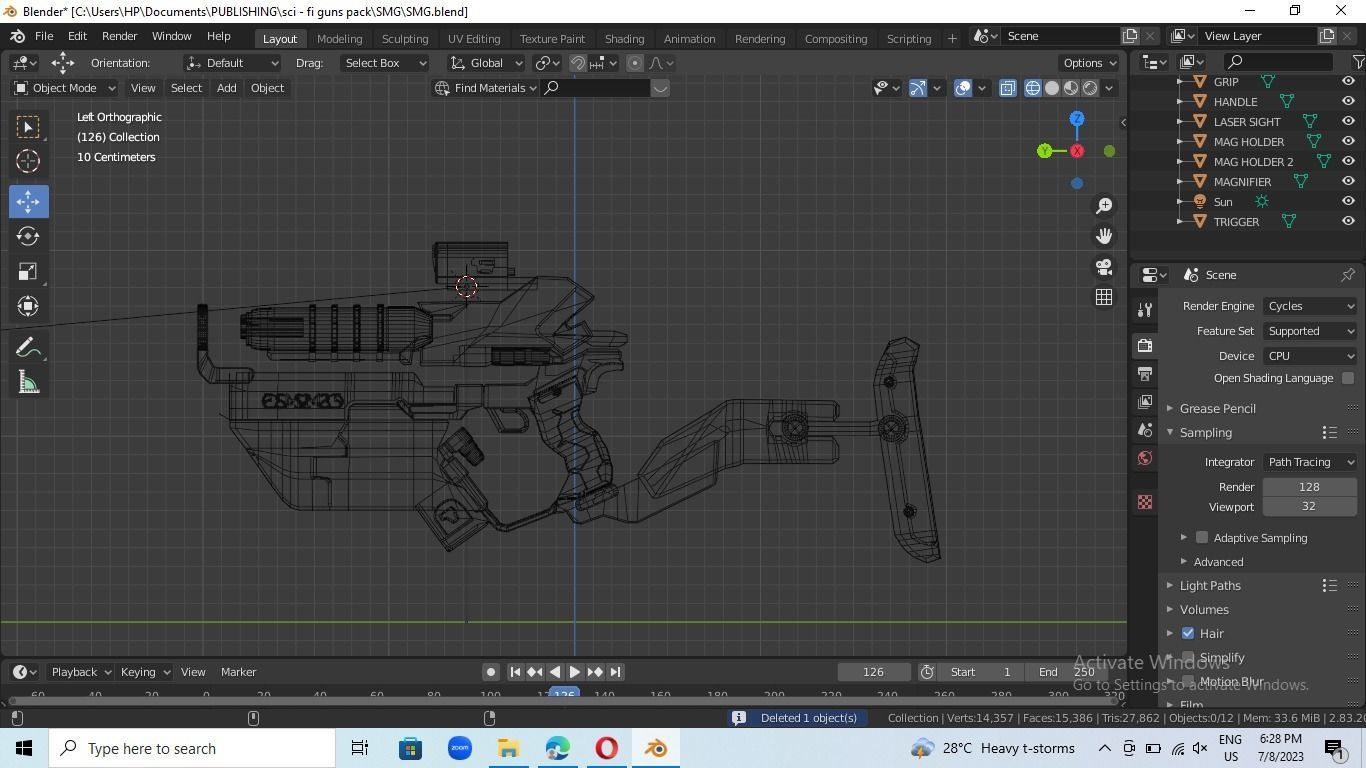 sci- fi  gun 3D model_8