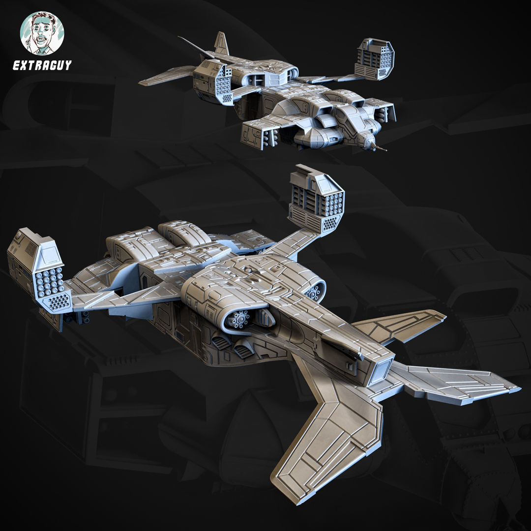 Dropship 15mm 3D Printable 3D print model_1