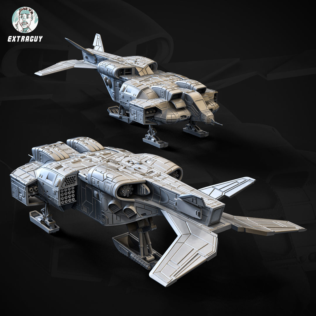Dropship 15mm 3D Printable 3D print model_4