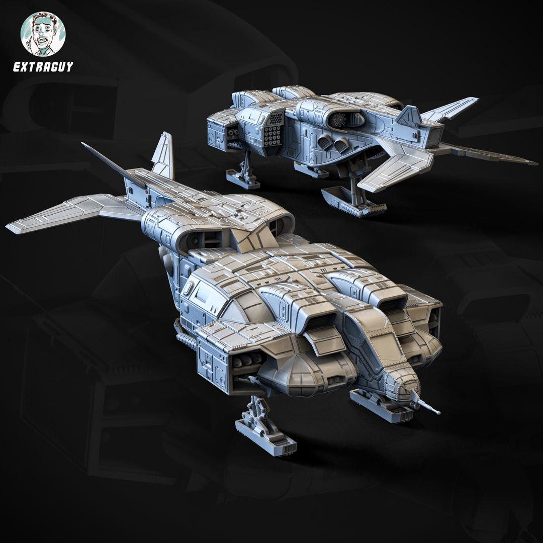 Dropship 15mm 3D Printable 3D print model_3