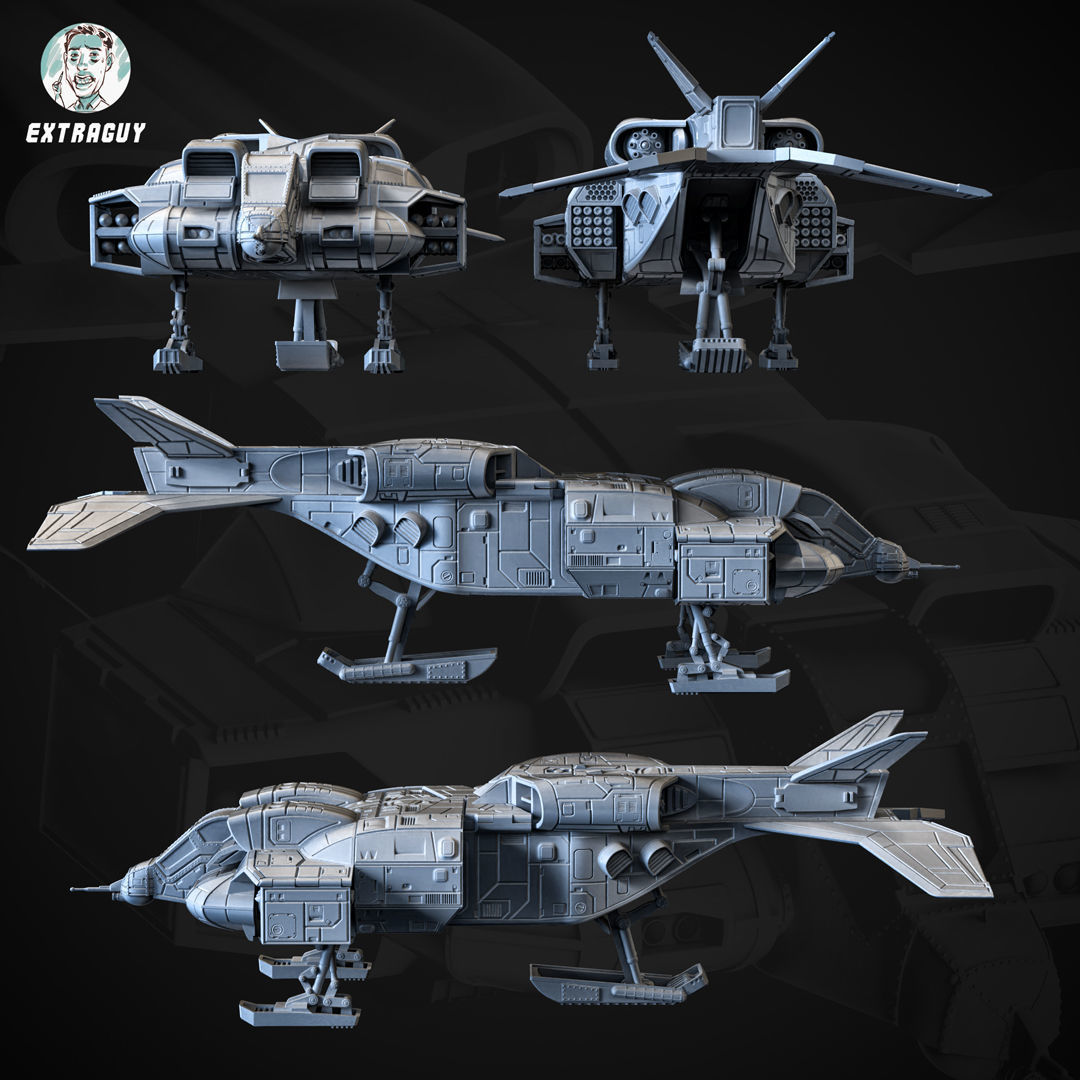 Dropship 15mm 3D Printable 3D print model_2
