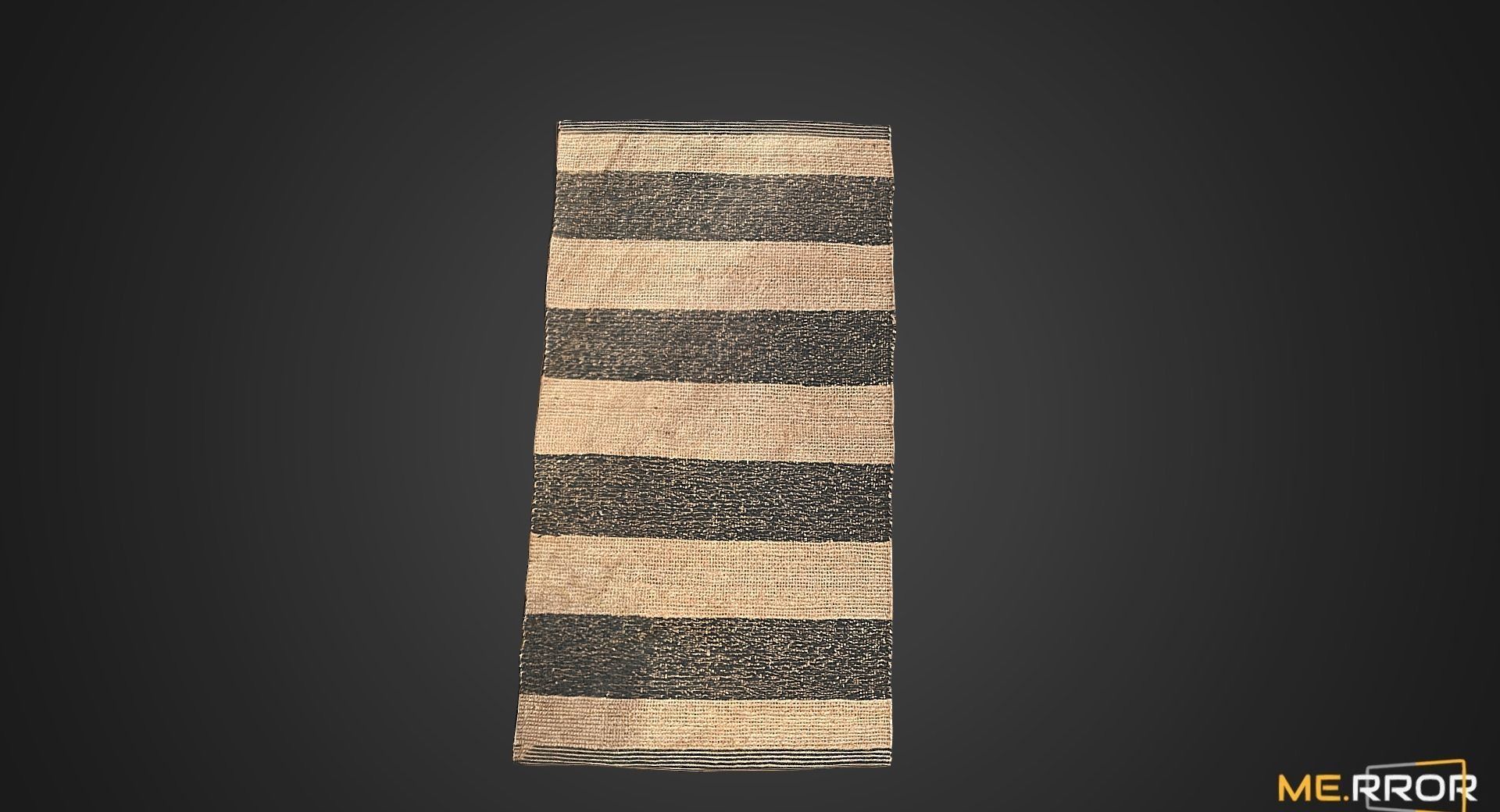 Game Ready Checkered Rug Low-poly 3D model_3