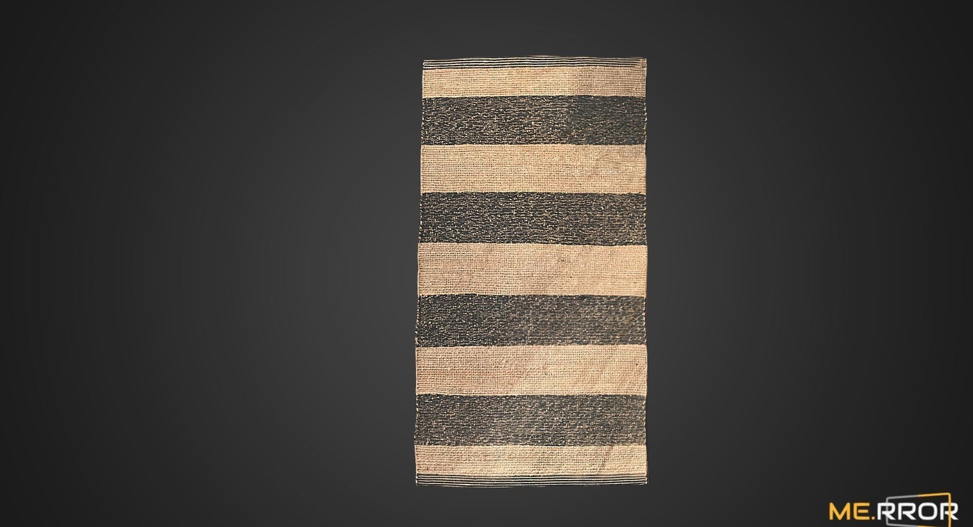 Game Ready Checkered Rug Low-poly 3D model_1