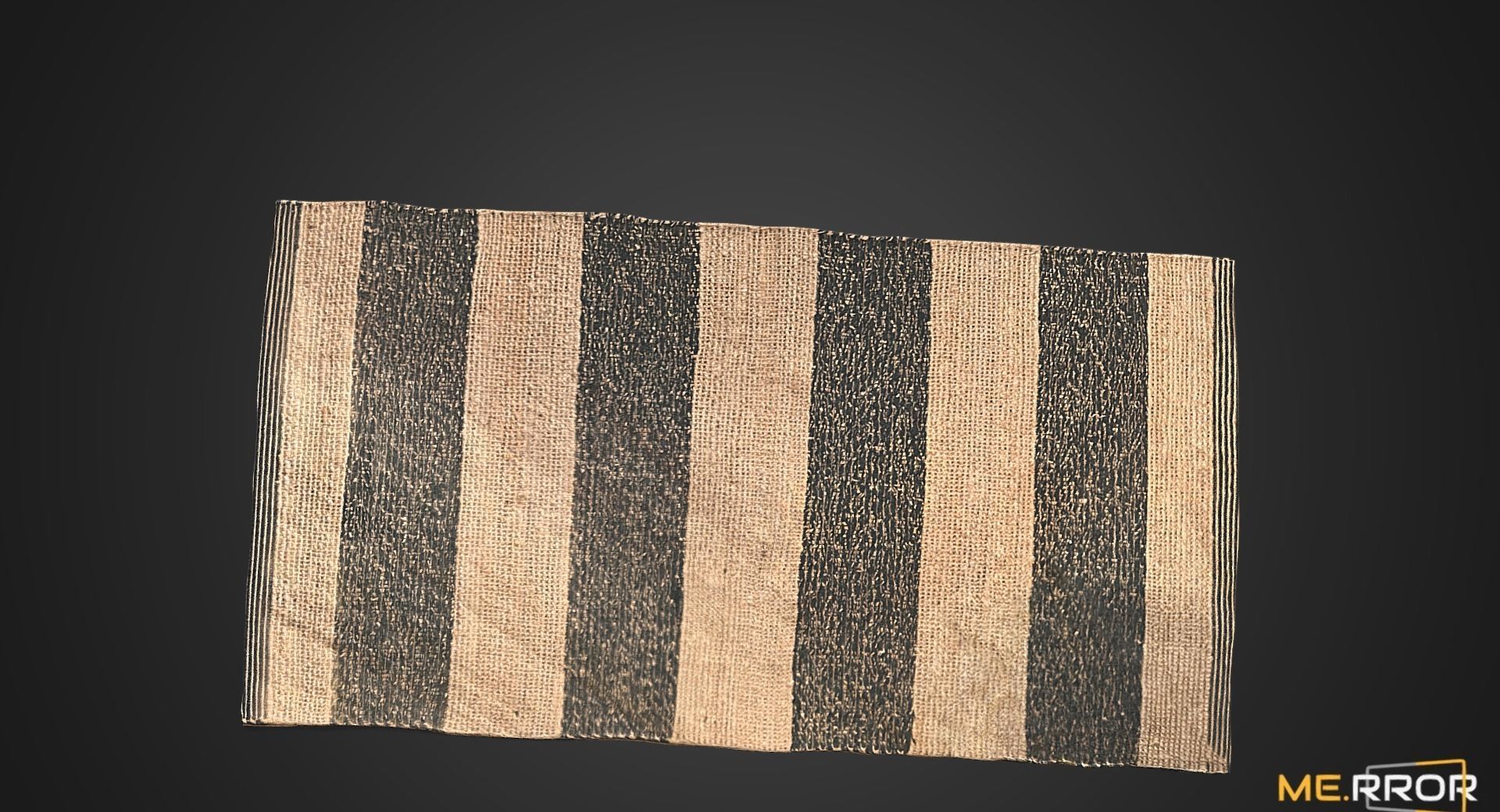 Game Ready Checkered Rug Low-poly 3D model_2