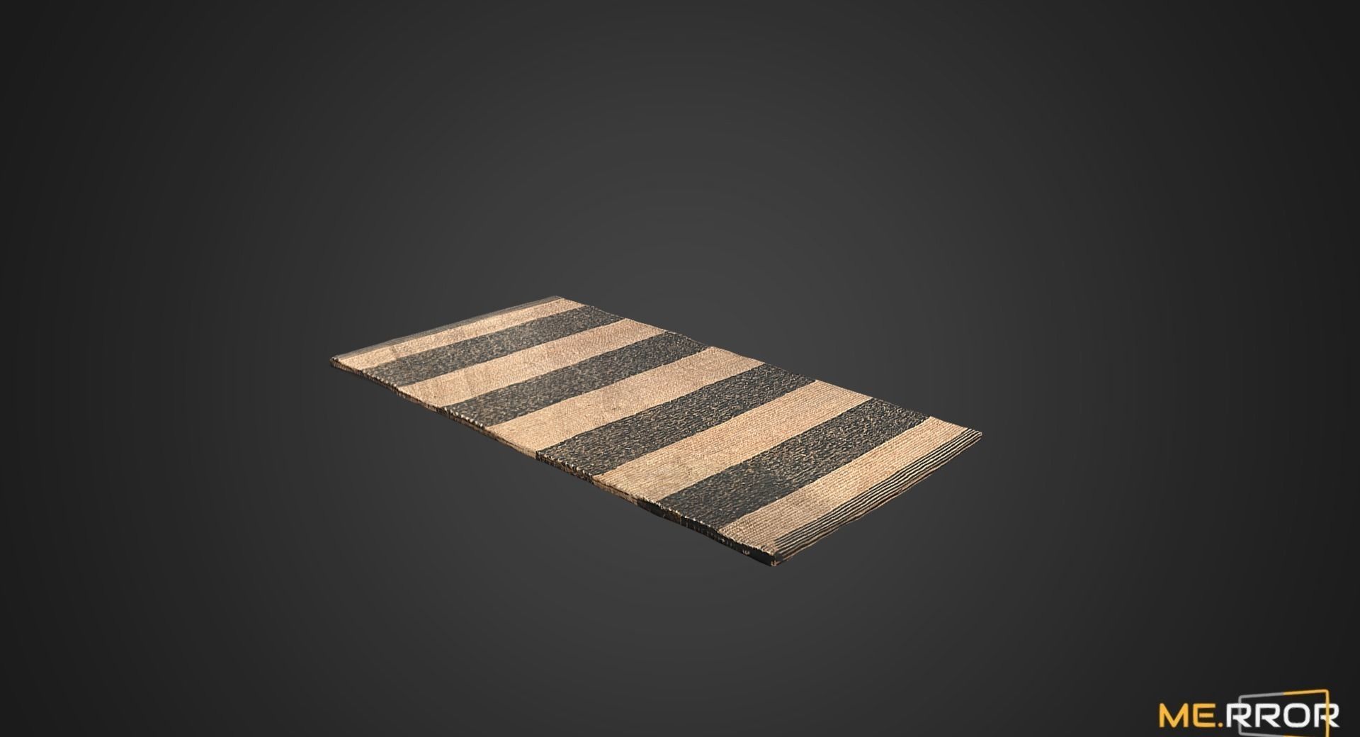 Game Ready Checkered Rug Low-poly 3D model_5
