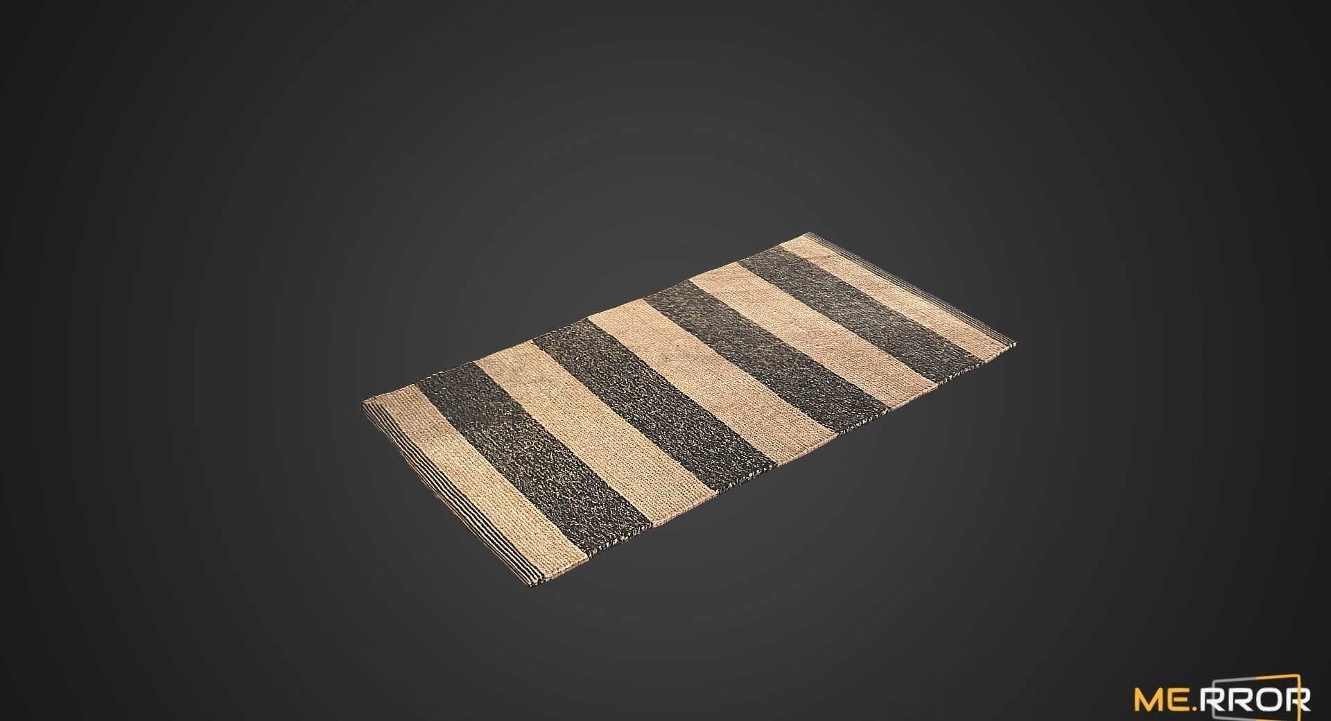 Game Ready Checkered Rug Low-poly 3D model_4