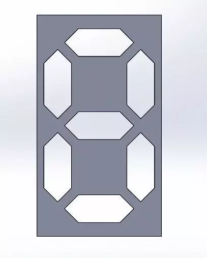 1 DIGIT 7 SEGMENT DSIPLAY 3D print model